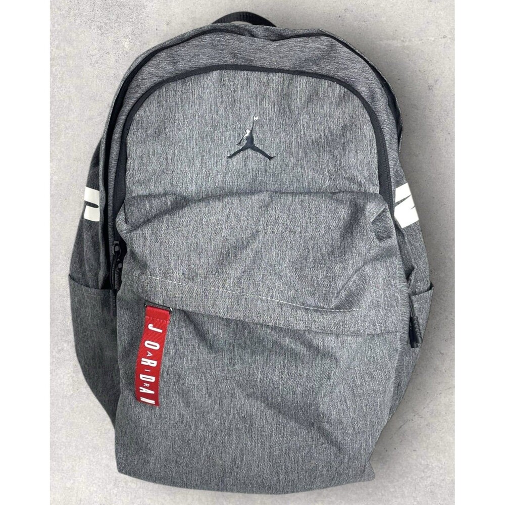 Jordan Air Patrol Grey Backpack Large w/Bottle Pocket Fits Laptop